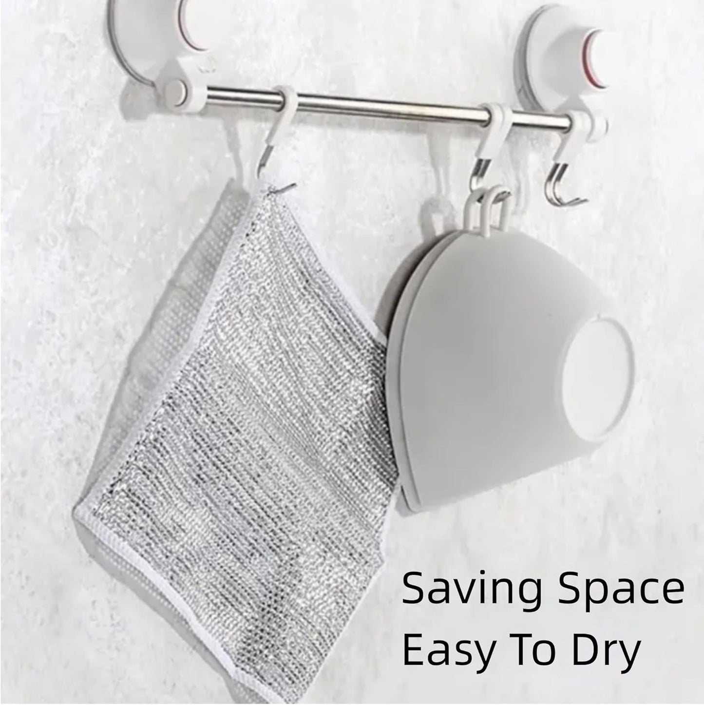 Set 5 Paños de Fibra Metálica Multiusos