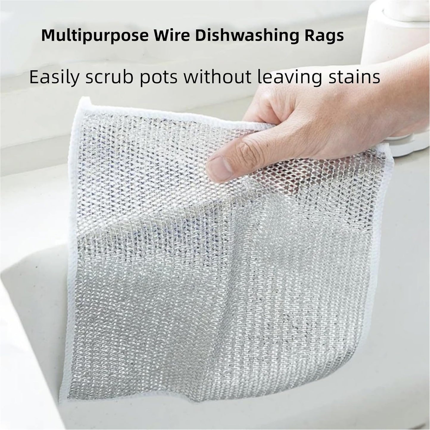 Set 5 Paños de Fibra Metálica Multiusos