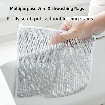 Set 5 Paños de Fibra Metálica Multiusos