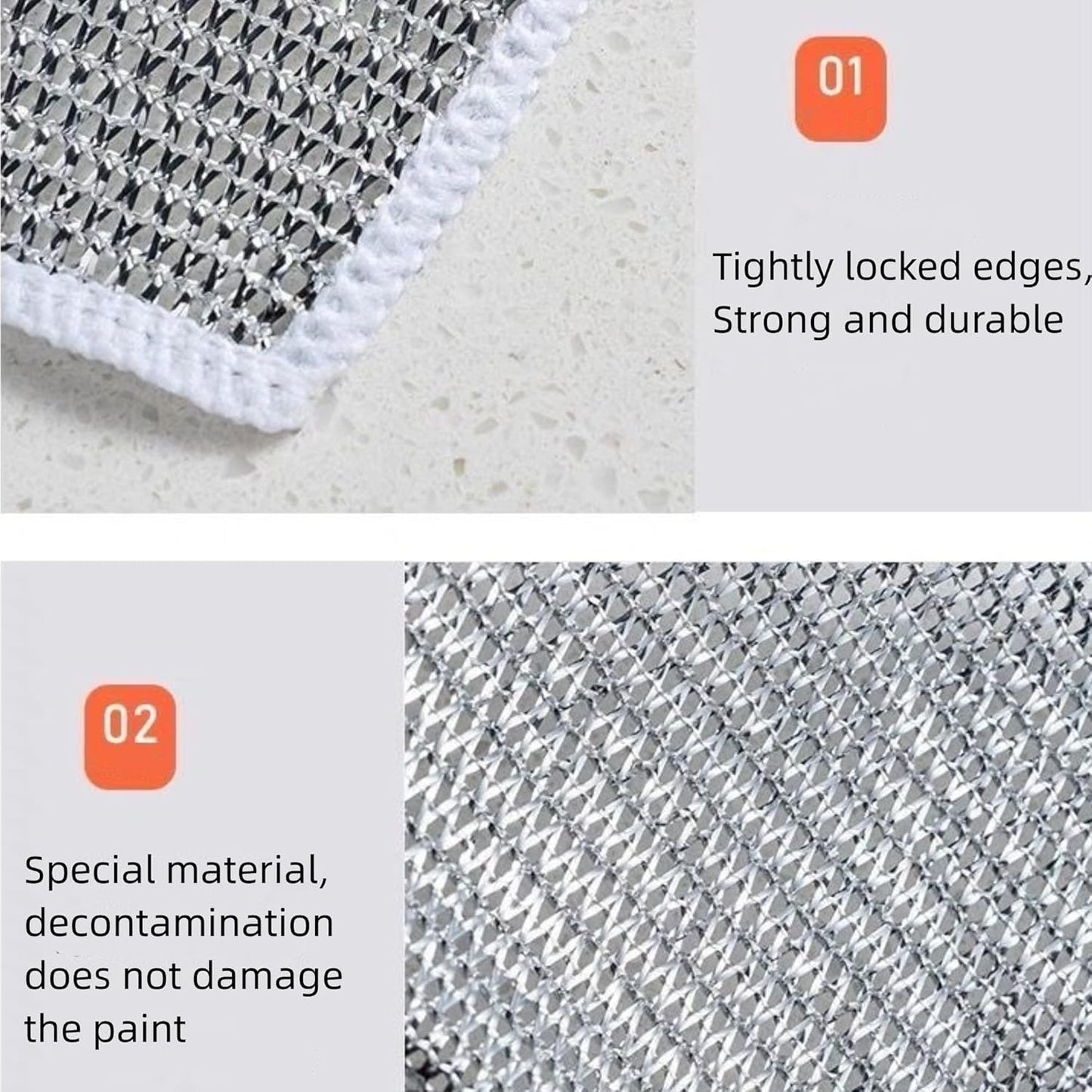 Set 5 Paños de Fibra Metálica Multiusos